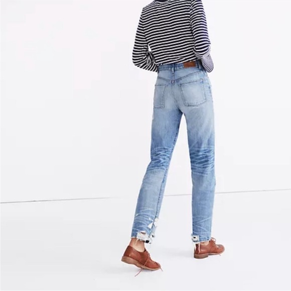 Rivet and Thread Distressed Jeans - Picture 4 of 13